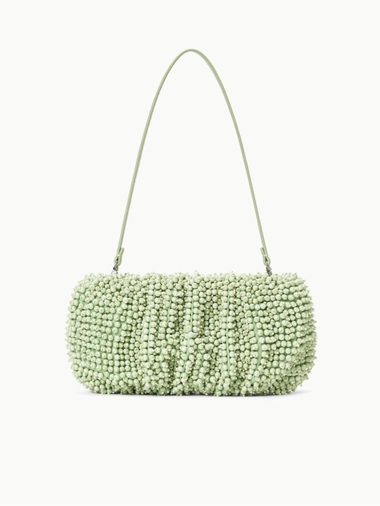 STAUD Handbags - STAUD Beaded Bean Bag - Matcha